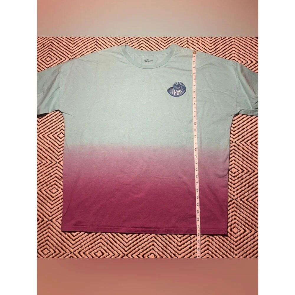 Disney Purple Blue Turquoise Little Mermaid Ombré Shirt with shell detail